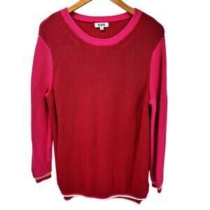 525 Revolve Sweater Womens Medium Pink Pullover Long Sleeve Cotton Knit